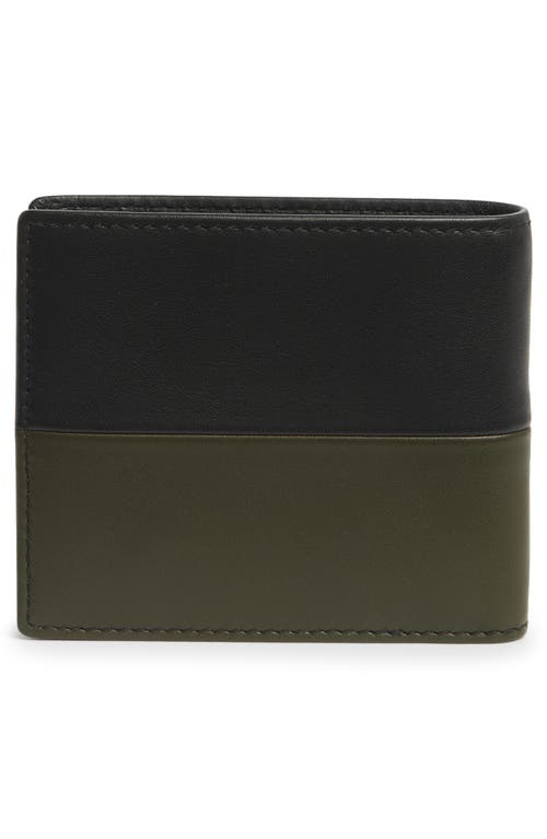 Hugo Boss Boss Mett Leather Bifold Wallet In Black
