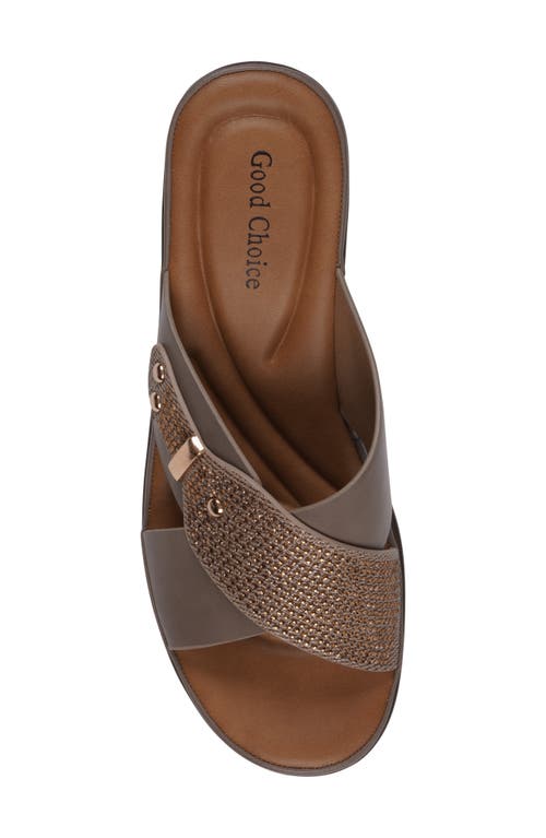 Gc Shoes Ash Comfort Wedge Sandal In Taupe