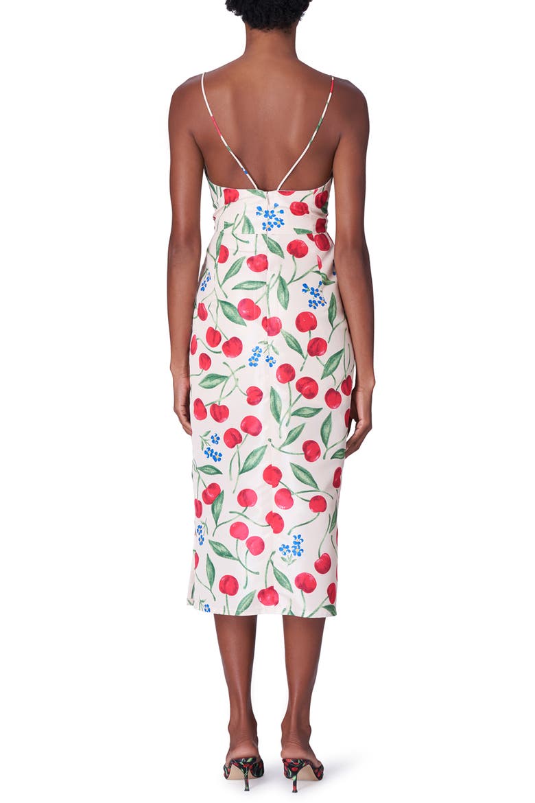 Cherry Print Dress, Alternate, color, ECRU MULTI