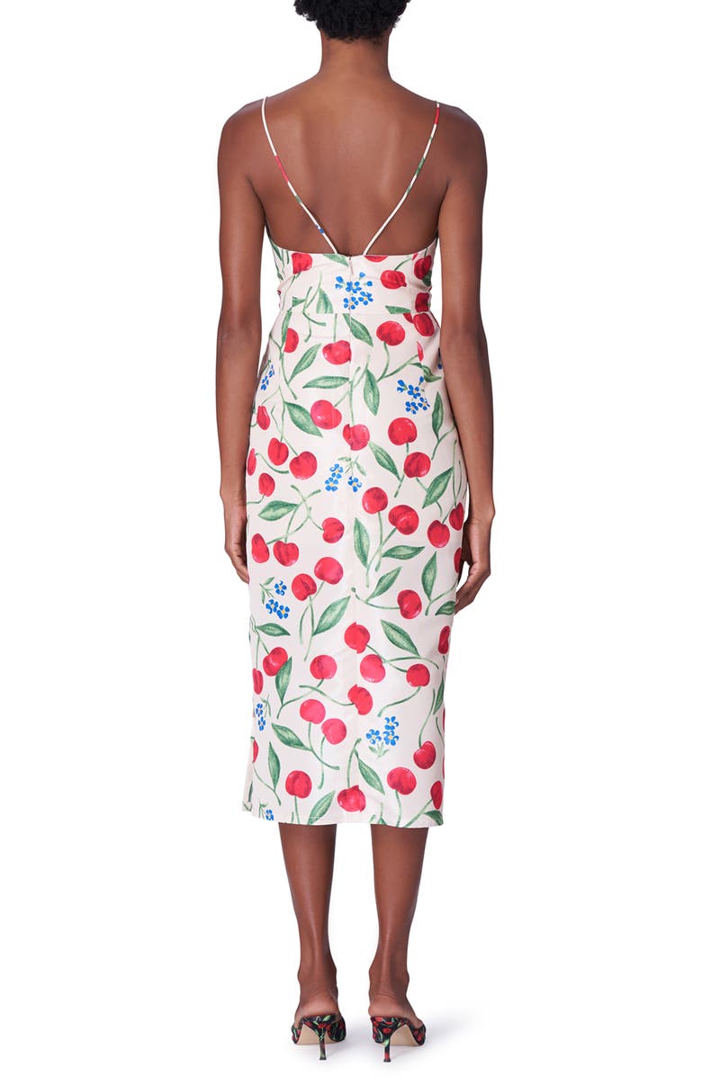 Carolina Herrera Cherry Print Dress, Alternate, color,