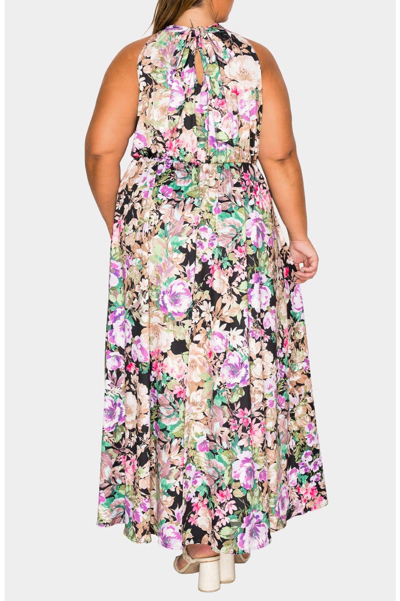 Bryony Floral Print Sleeveless Dress, Alternate, color, BLACK FLORAL