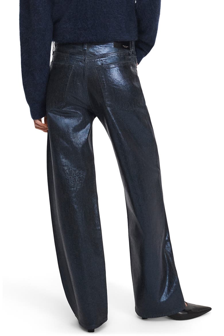 Logan Foil Wide Leg Jeans, Alternate, color, RINSE FOIL