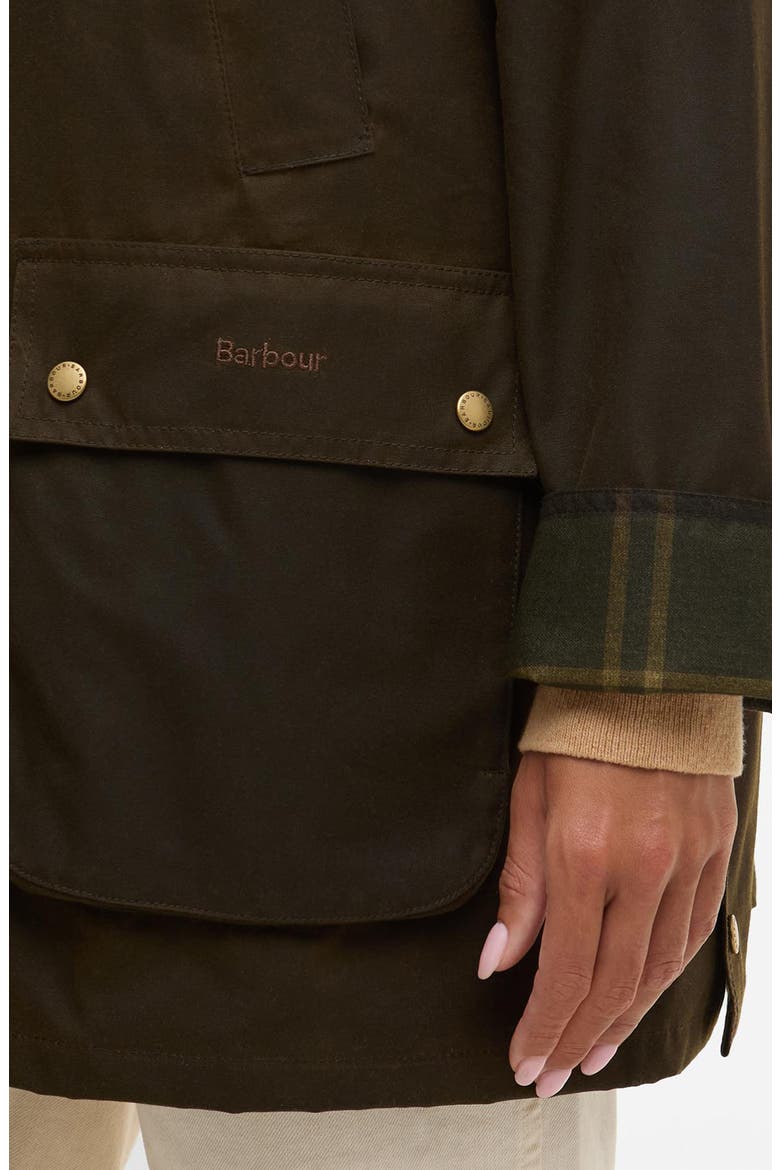 Acorn Water Repellent Waxed Cotton Jacket, Alternate, color, OLIVE