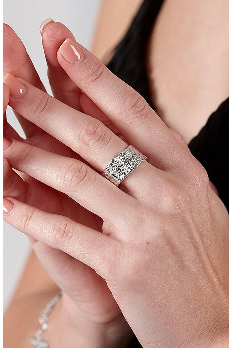 Hula Wide Ring, Alternate, color, Sterling Silver