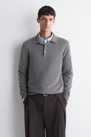 COS Pure Cashmere Polo Sweater