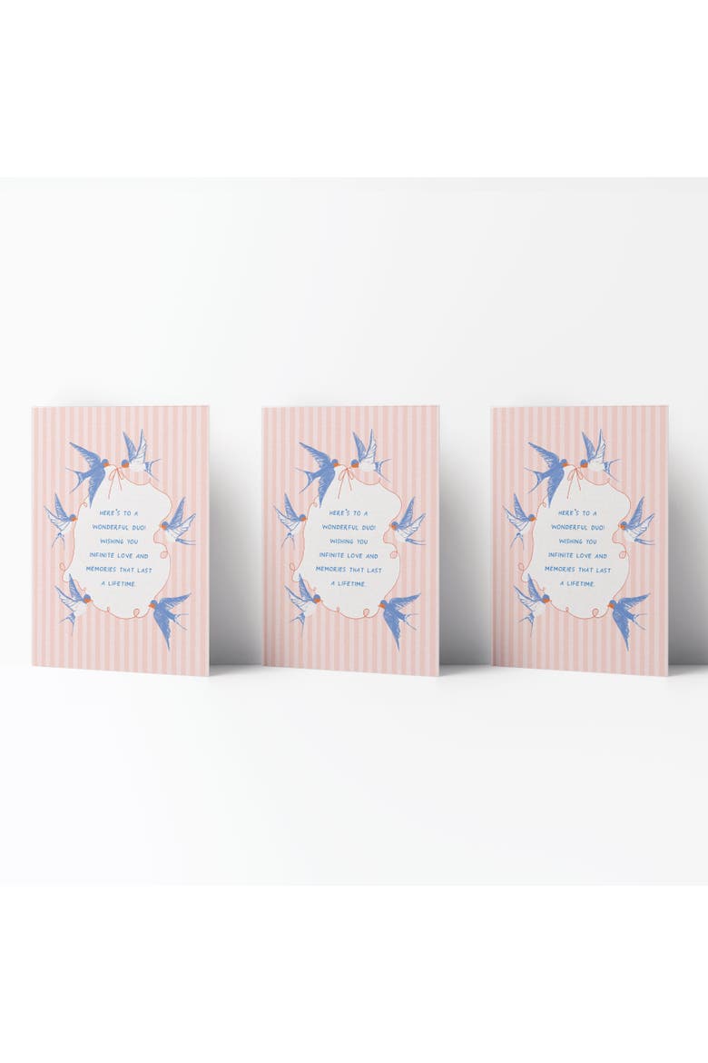 Wedding Greeting Card Pack Sets (3 ct) Swallows wedding Wishes, Main, color, Multi-Pack