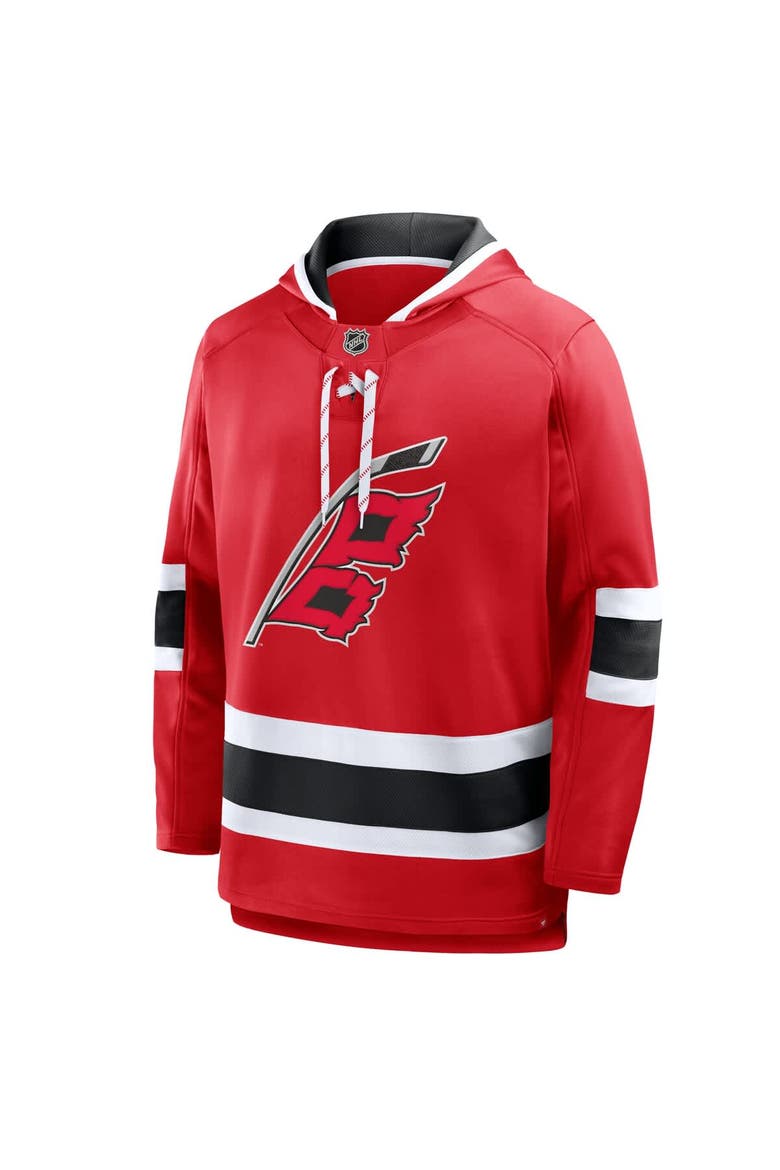 Men's Fanatics Red Carolina Hurricanes Prime Time Fleece Hoodie, Alternate, color, Red