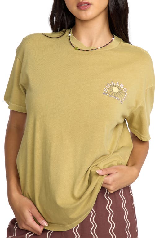 Billabong Sun Lovers Club Cotton Graphic T-shirt In Gray