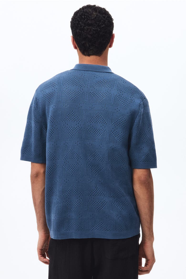 Regular Fit Knitted Shirt, Alternate, color, Dusty blue