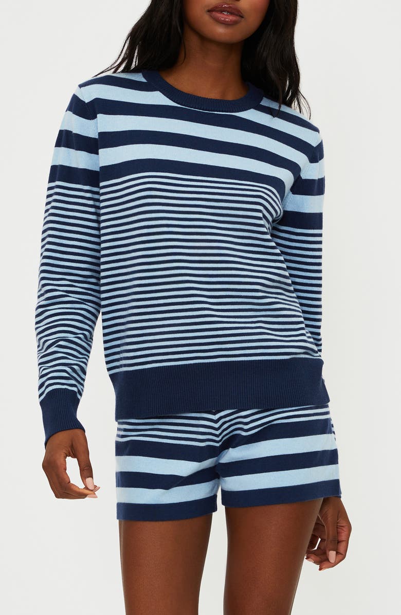 Beach Riot Jolene Stripe Sweater, Main, color, Ivy Stripe