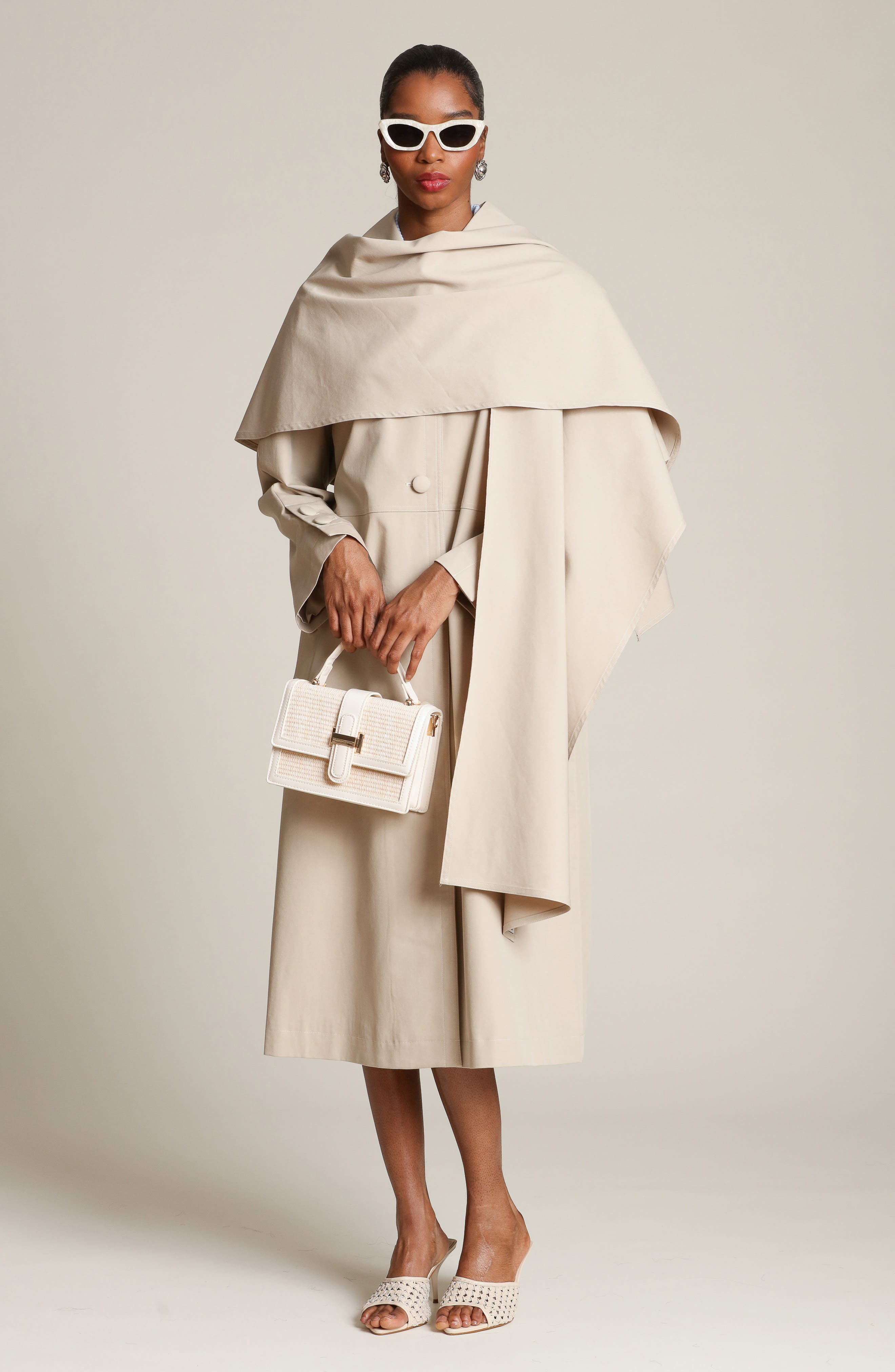 Trench Coat with Removable Scarf (Women) | Nordstrom