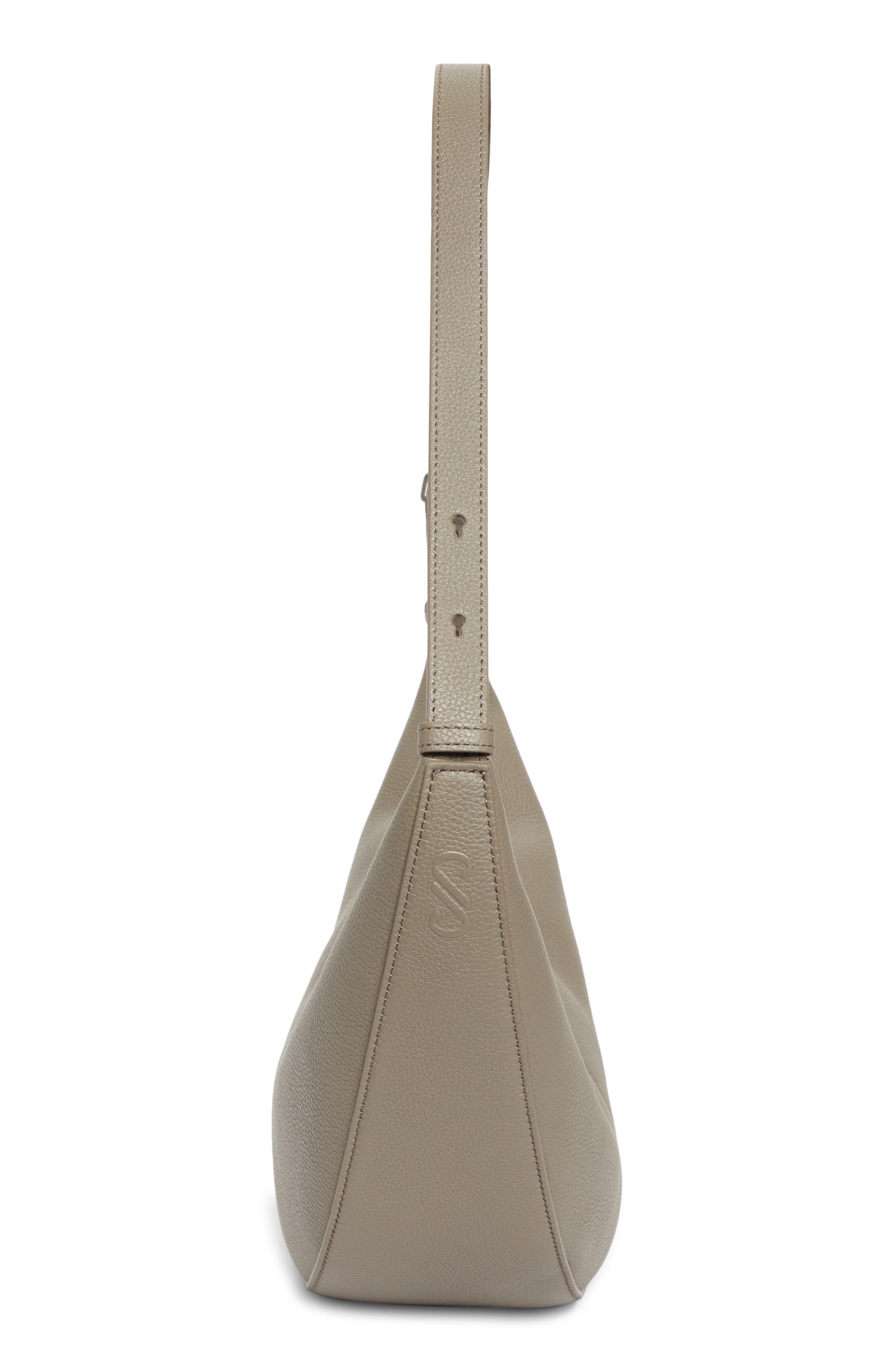 Proenza Schouler Slide Pebbled Leather Shoulder Bag, Alternate, color, Slate