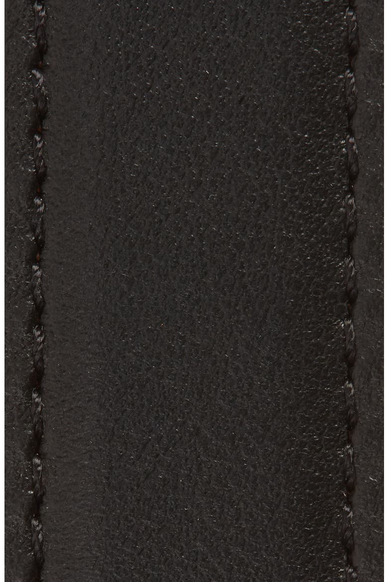 Greca Buckle Leather Belt, Alternate, color, BLACK/ VERSACE GOLD
