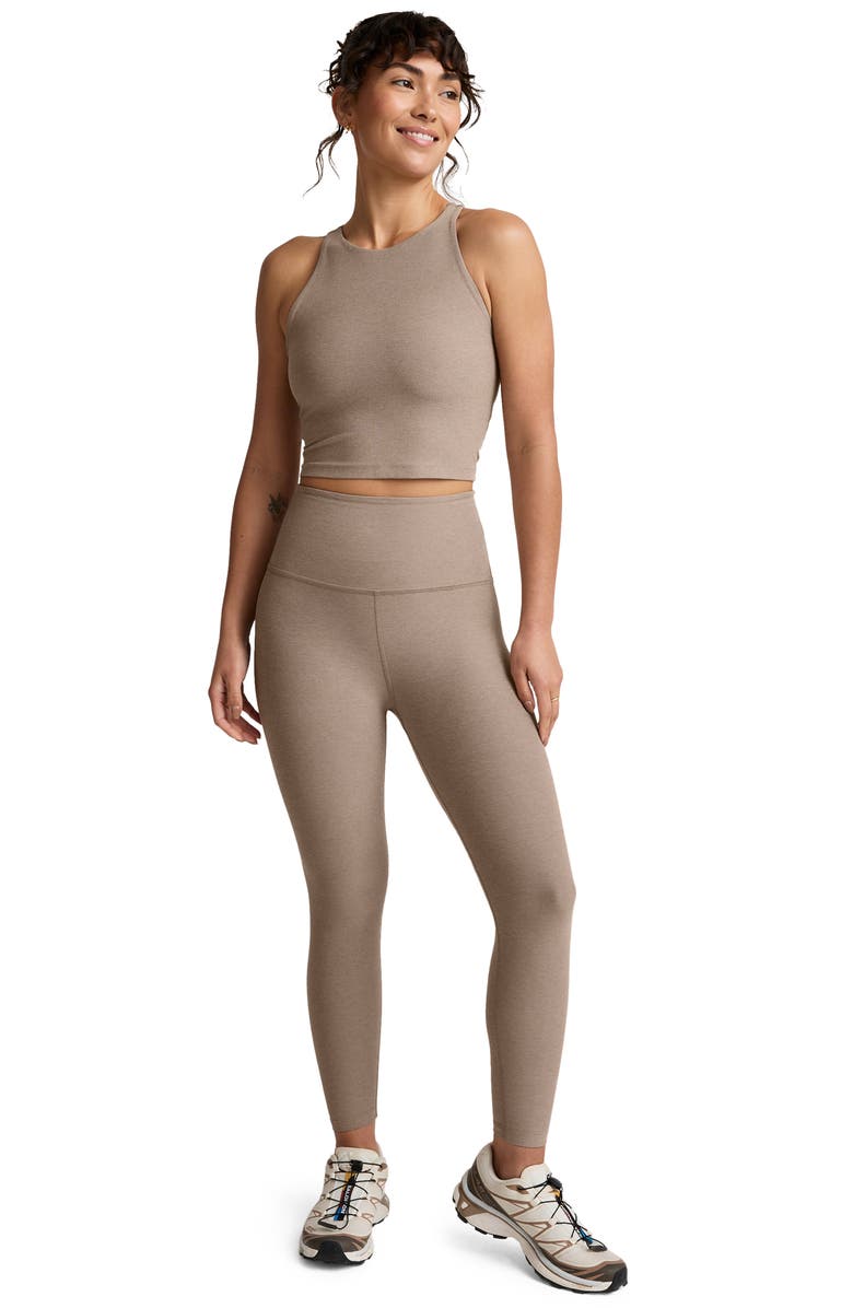 Beyond Yoga Spacedye Refocus Racerback Crop Tank, Alternate, color, Birch Heather