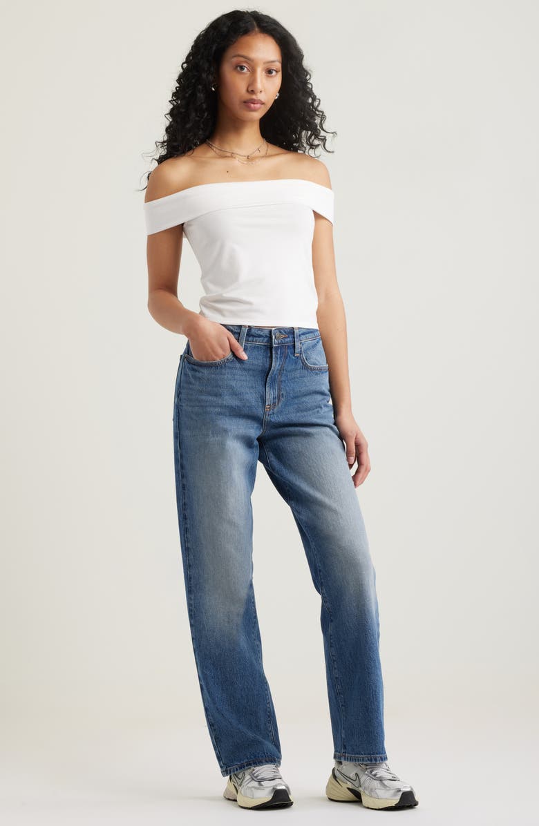 BP. '90s High Waist Straight Leg Jeans, Alternate, color, Valentino Wash
