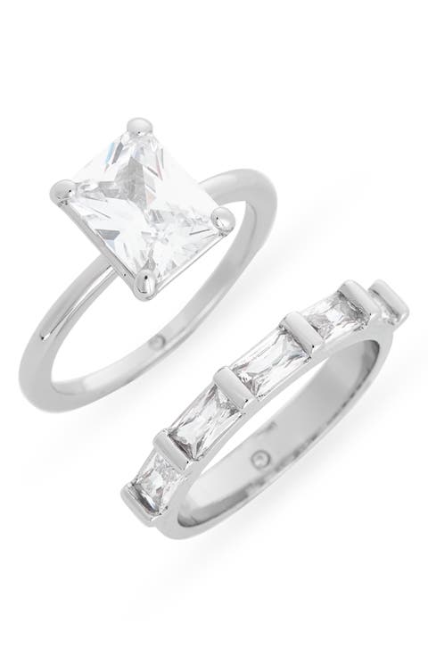 Set of 2 Baugette Band Rings