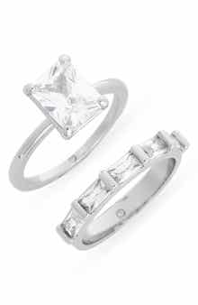 Covet Set of 2 Baugette Band Rings