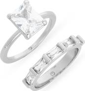 Covet Set of 2 Baugette Band Rings