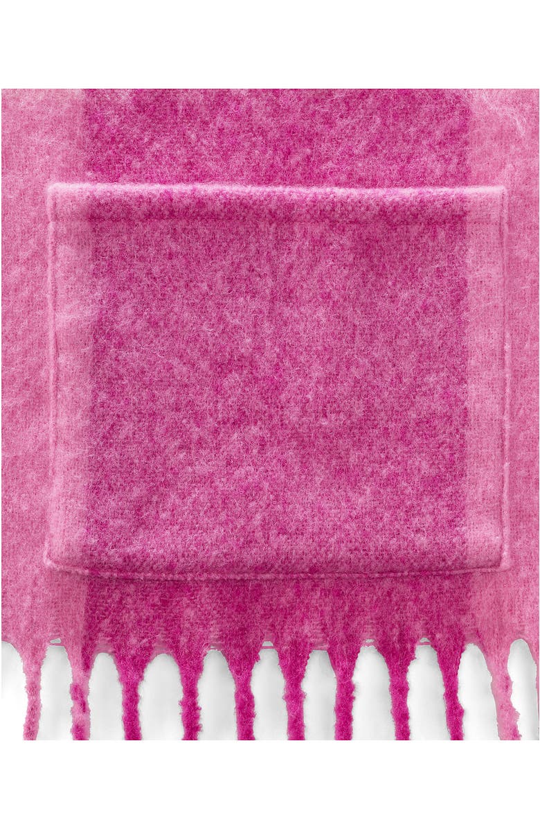 Lands
End Brushed Blanket Scarf, Alternate, color, Seaside Pink/Magenta Plaid