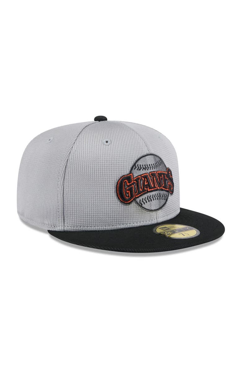 New Era Men's New Era  Gray/Black San Francisco Giants 2025 Batting Practice 59FIFTY Fitted Hat, Alternate, color, 
