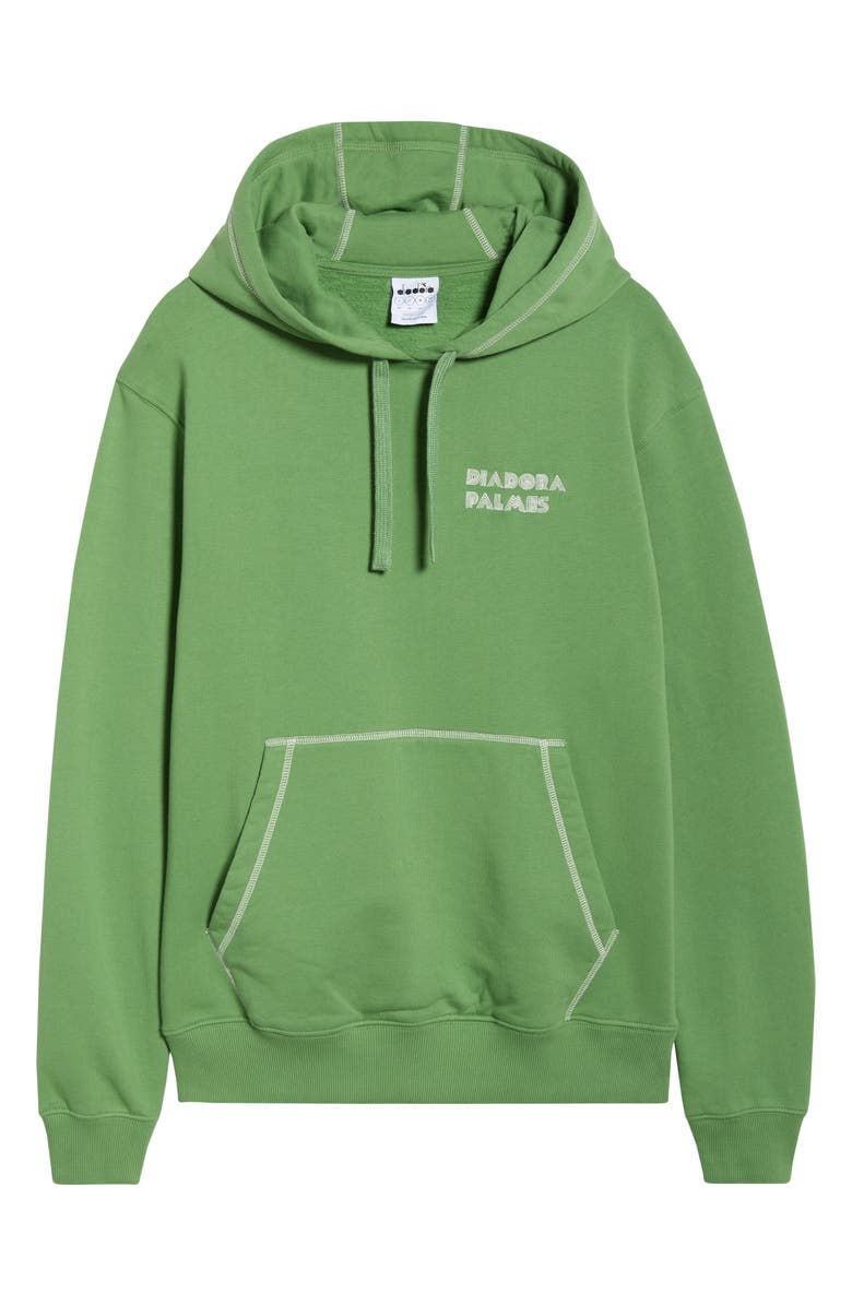 Diadora Legacy Graphic Hoodie, Alternate, color, Green English Ivy