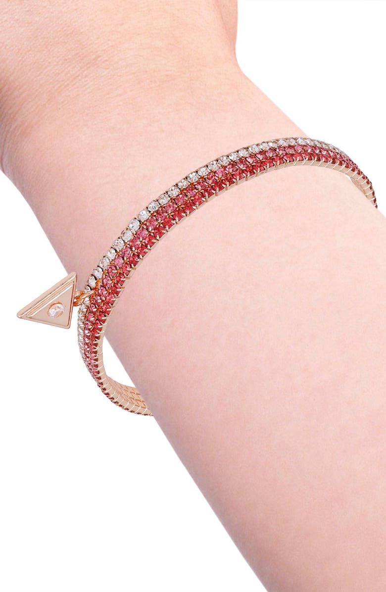 GUESS Crystal Triple Row Stretch Bracelet, Alternate, color,