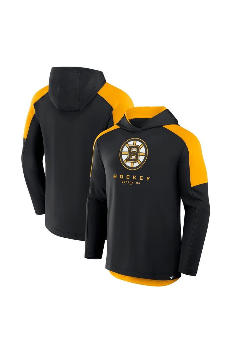 FANATICS Men's Fanatics Black Boston Bruins Meta Game Transitional Pullover Hoodie, Alternate, color, Black