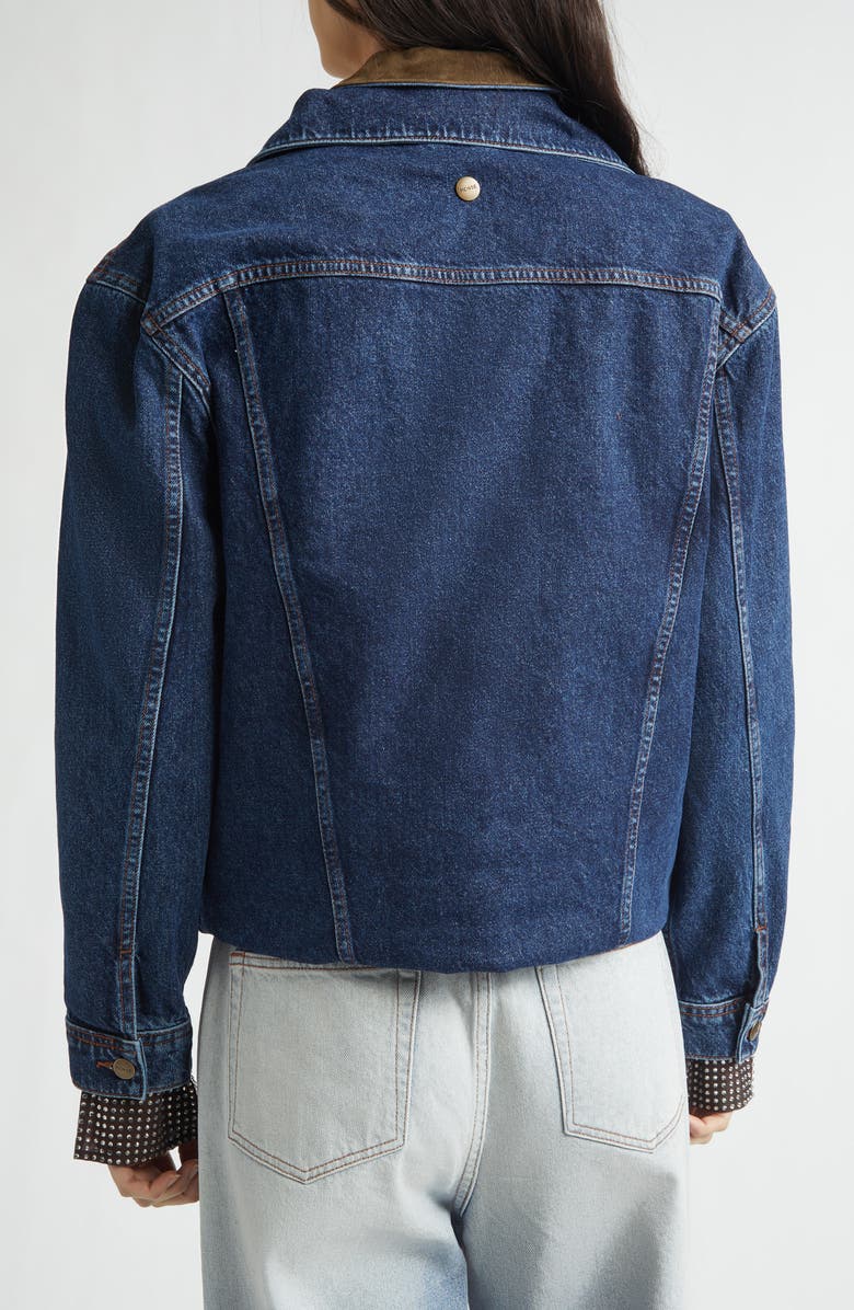 MONSE Loop Hem Doubled Denim Jacket, Alternate, color,