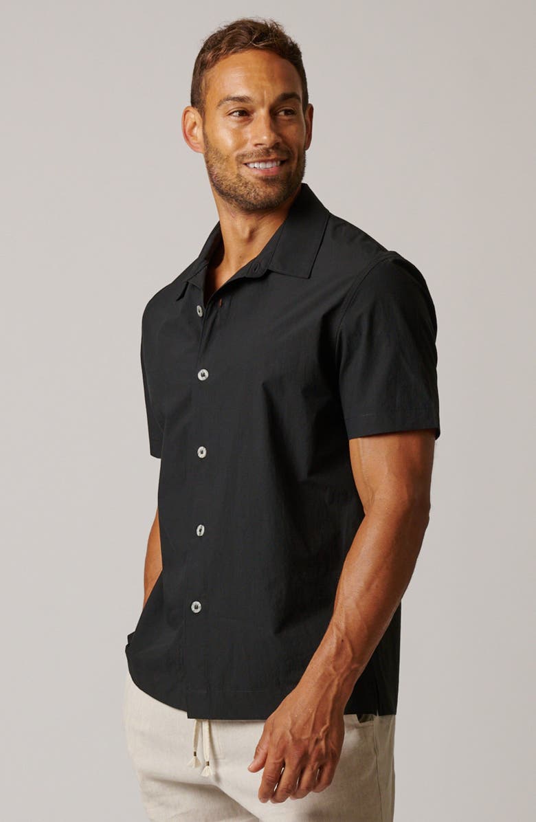 LEISURE LAB Short Sleeve Cotton Button Up, Alternate, color, 