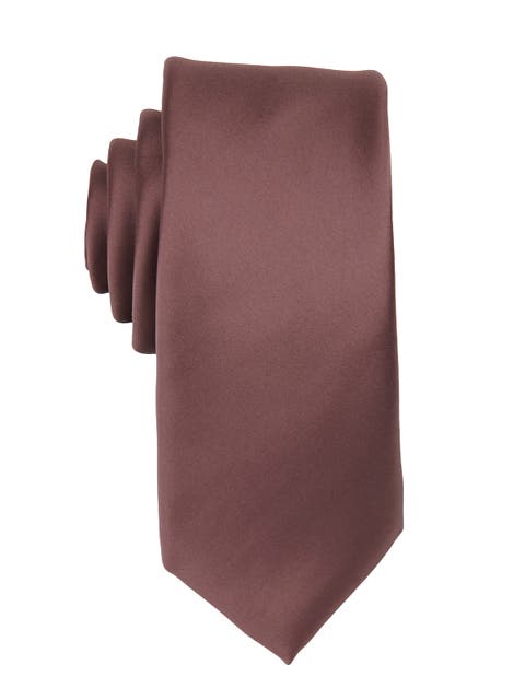 Men's Solid Satin X-Long Tie