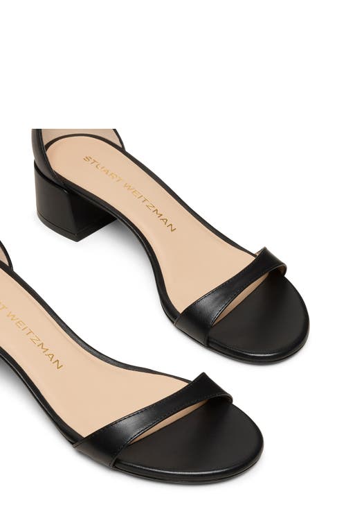 Stuart Weitzman Nudistjune Suede Sandals In Black