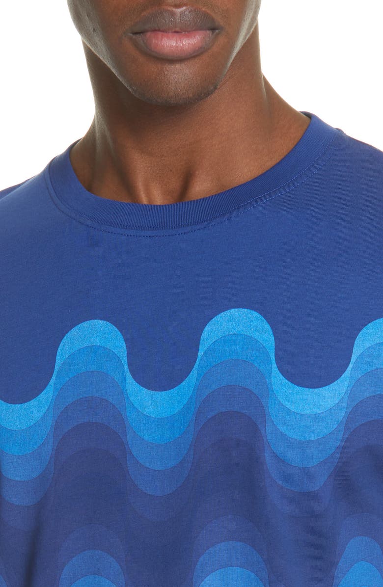 Dries Van Noten Welle Wave Print T-Shirt, Alternate, color, 