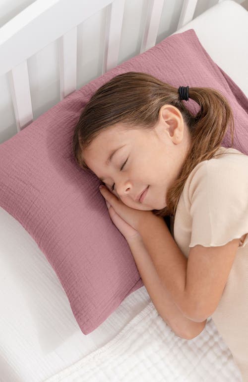 Comfy Cubs Toddler Pillow With Soft Muslin Pillowcase, Pack Of 2 In Mauve