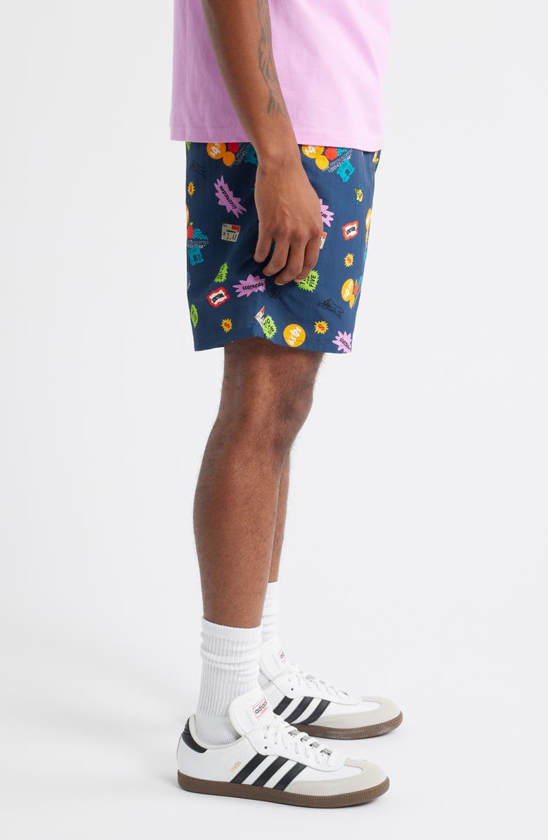 ICECREAM Scatter Graphic Nylon Shorts, Alternate, color, Sargasso S