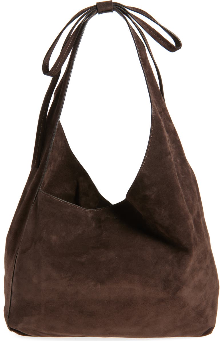 Reformation Medium Vittoria Leather Tote, Main, color, Boss Suede