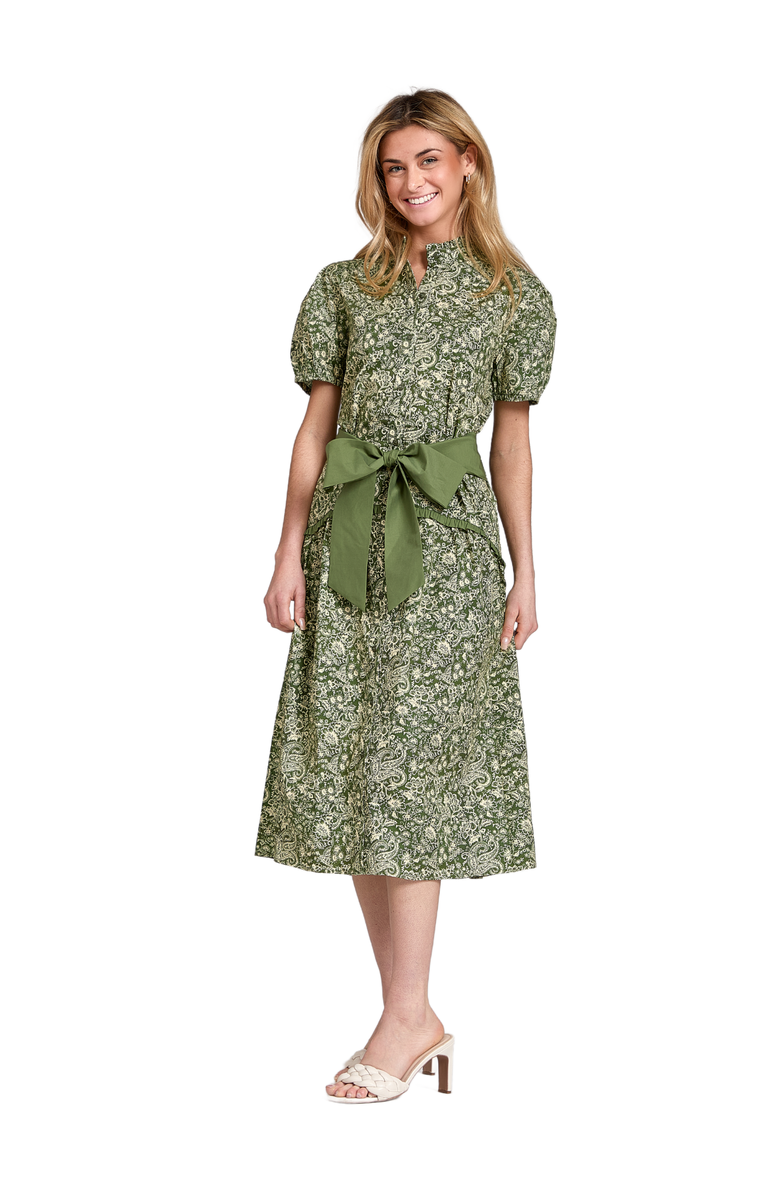 Taylor Tillman Julie Dress, Main, color, Olive Paisley