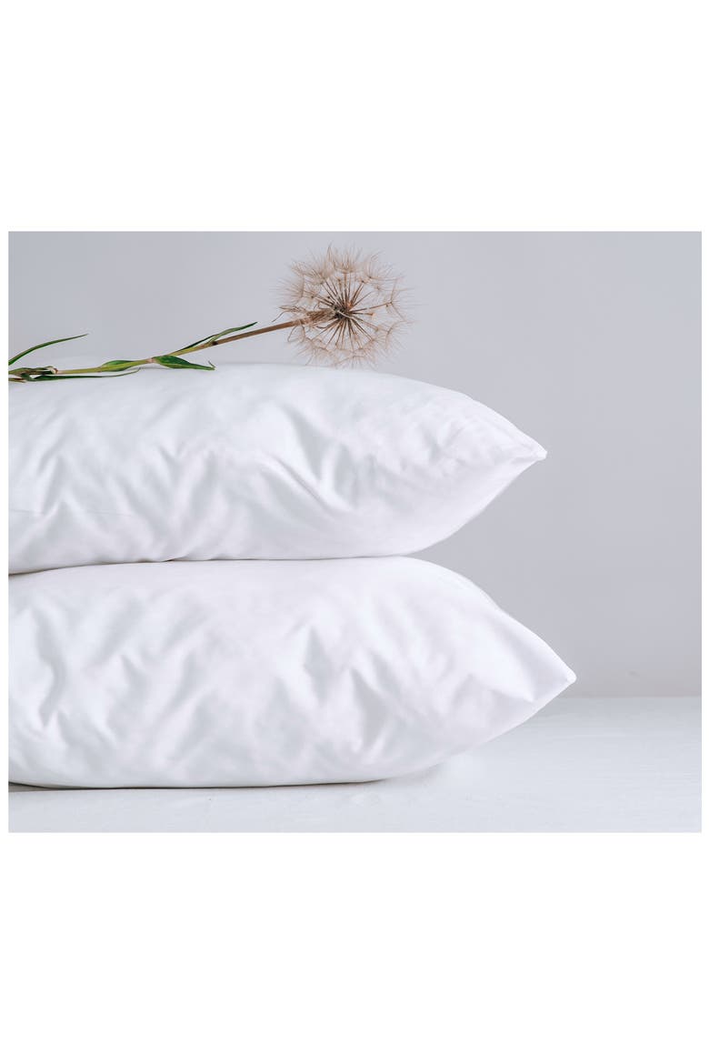 Set of 2 King Pillows, Alternate, color, WHITE