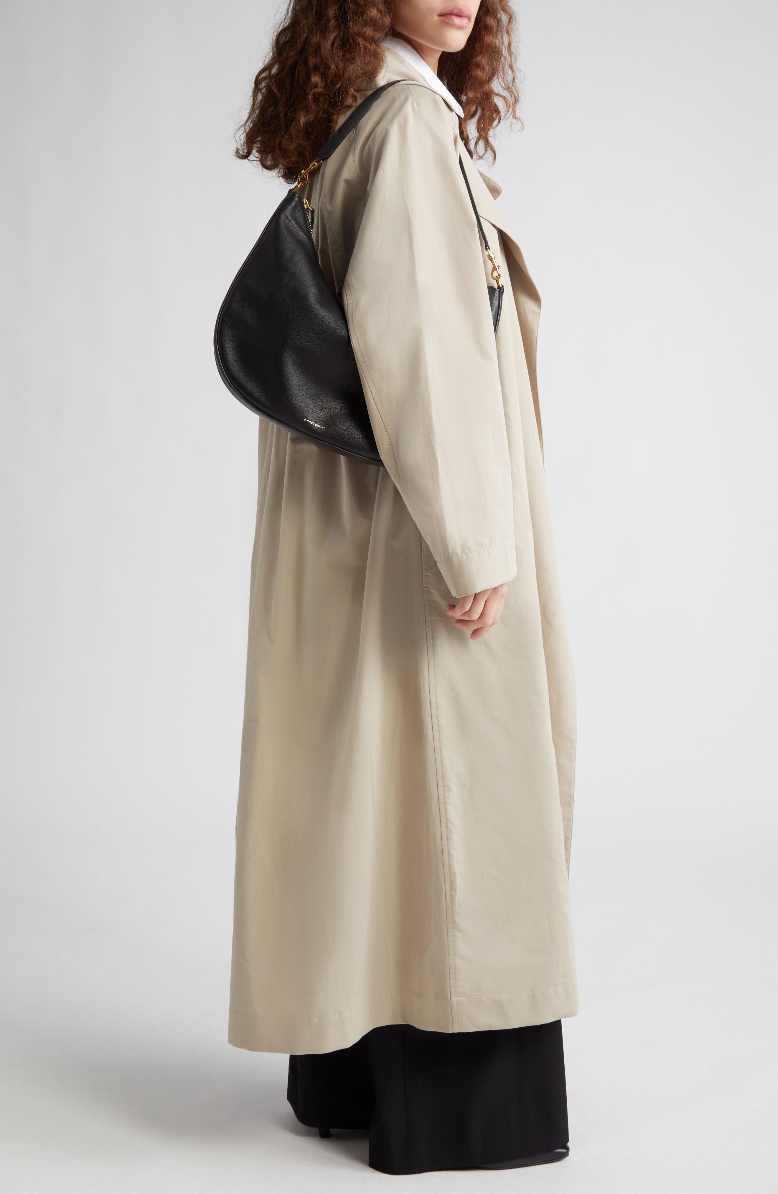 Mansur Gavriel Swing Leather Hobo Bag, Alternate, color, 