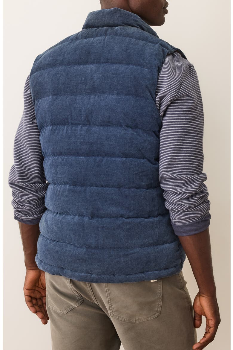 Palisades Quilted Cotton Corduroy Puffer Vest, Alternate, color, WASHED INDIGO