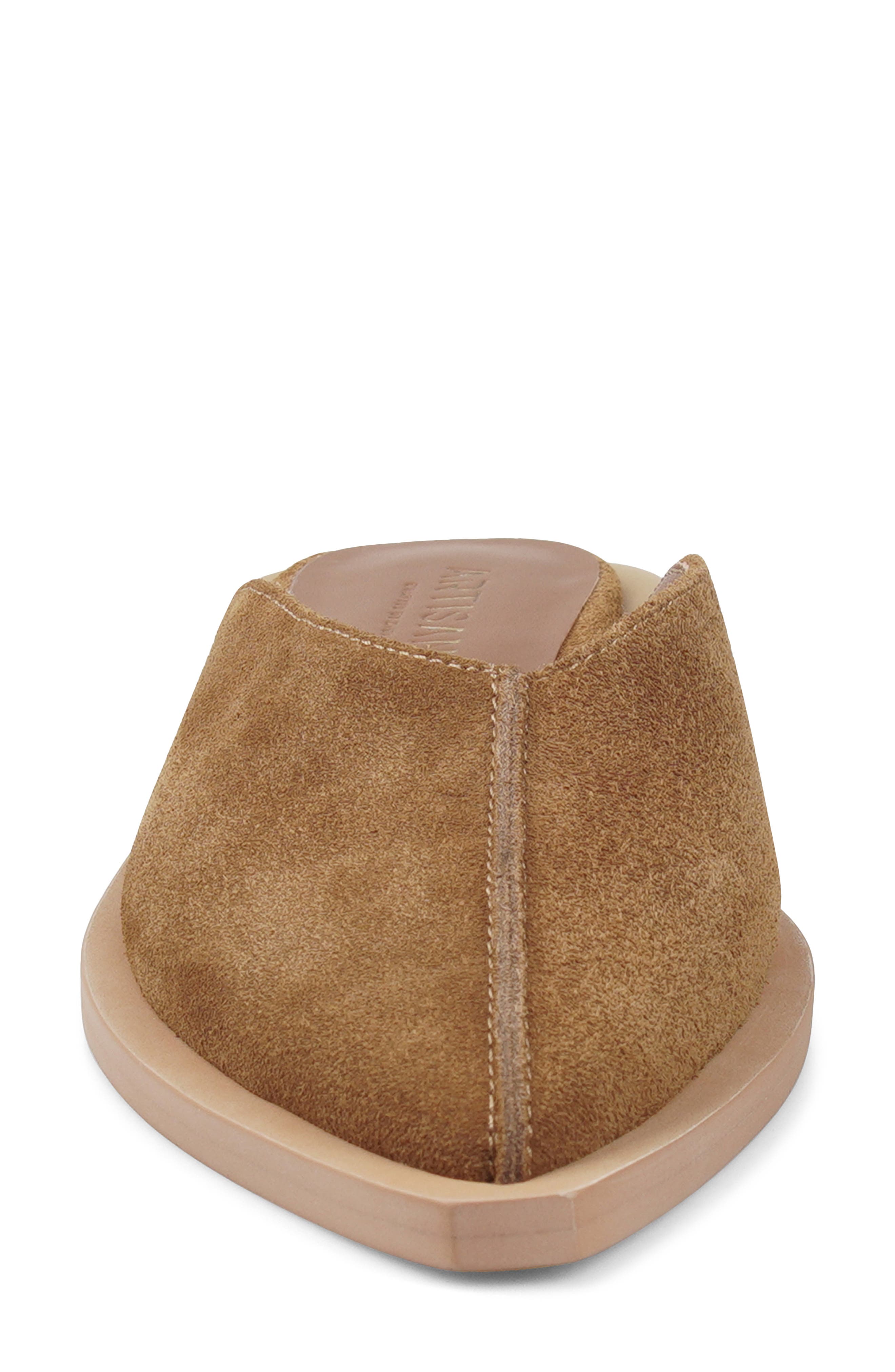 Pointed Toe Mule, Alternate, color, COGNAC SUEDE