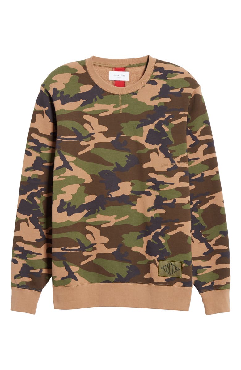 Ovadia & Sons Dune Camo Crewneck Sweatshirt, Alternate, color, 