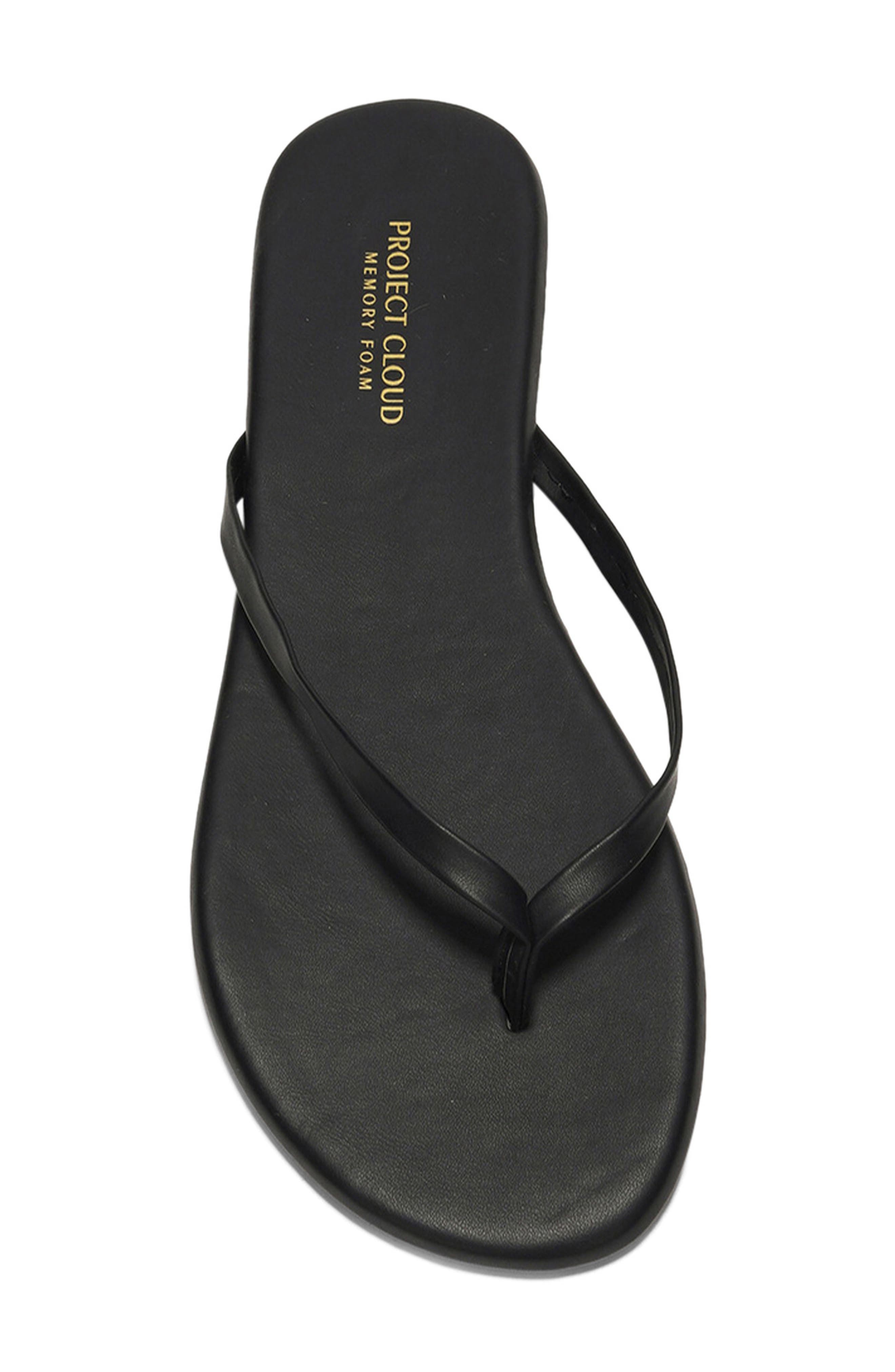 Project Cloud Fountain Flip Flop Sandal, Alternate, color, Black
