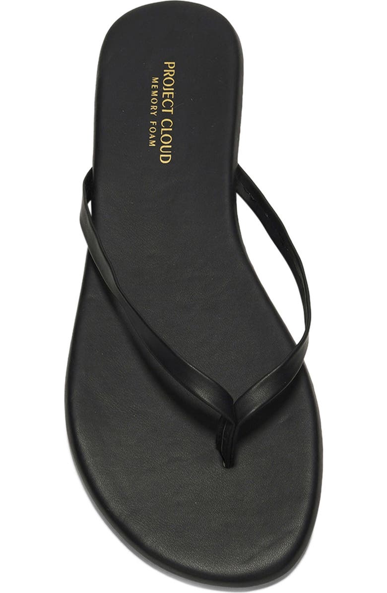 Project Cloud Fountain Flip Flop Sandal, Alternate, color, Black