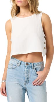 O'Neill Sanders Side Button Crop Tank