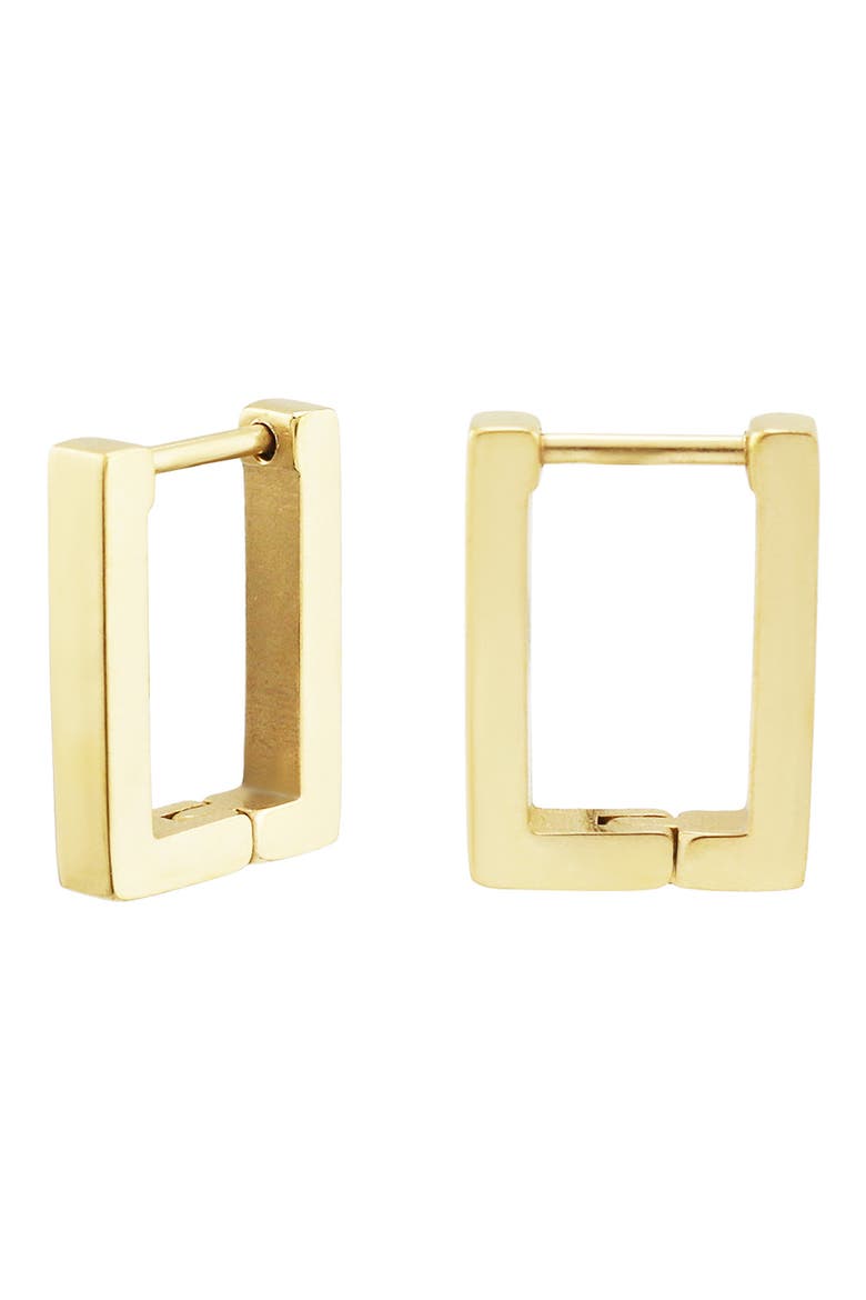 Gender Inclusive Square Hoop Earrings, Main, color, GOLD