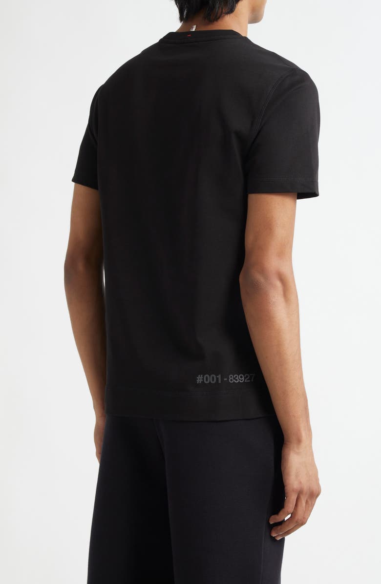 Moncler Logo Embellished T-Shirt, Alternate, color, Black