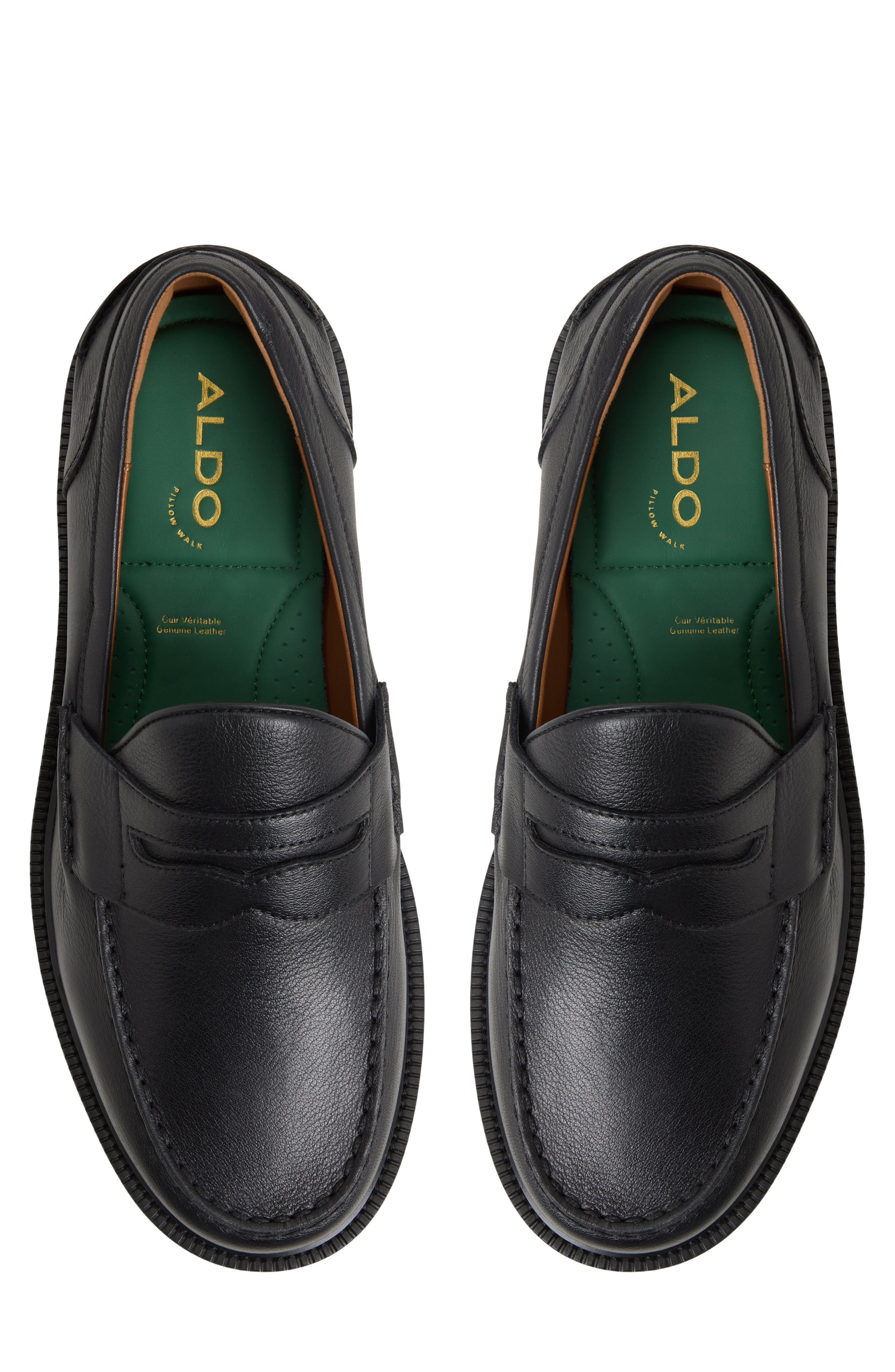 ALDO Buckley Penny Loafer, Alternate, color, Open Black