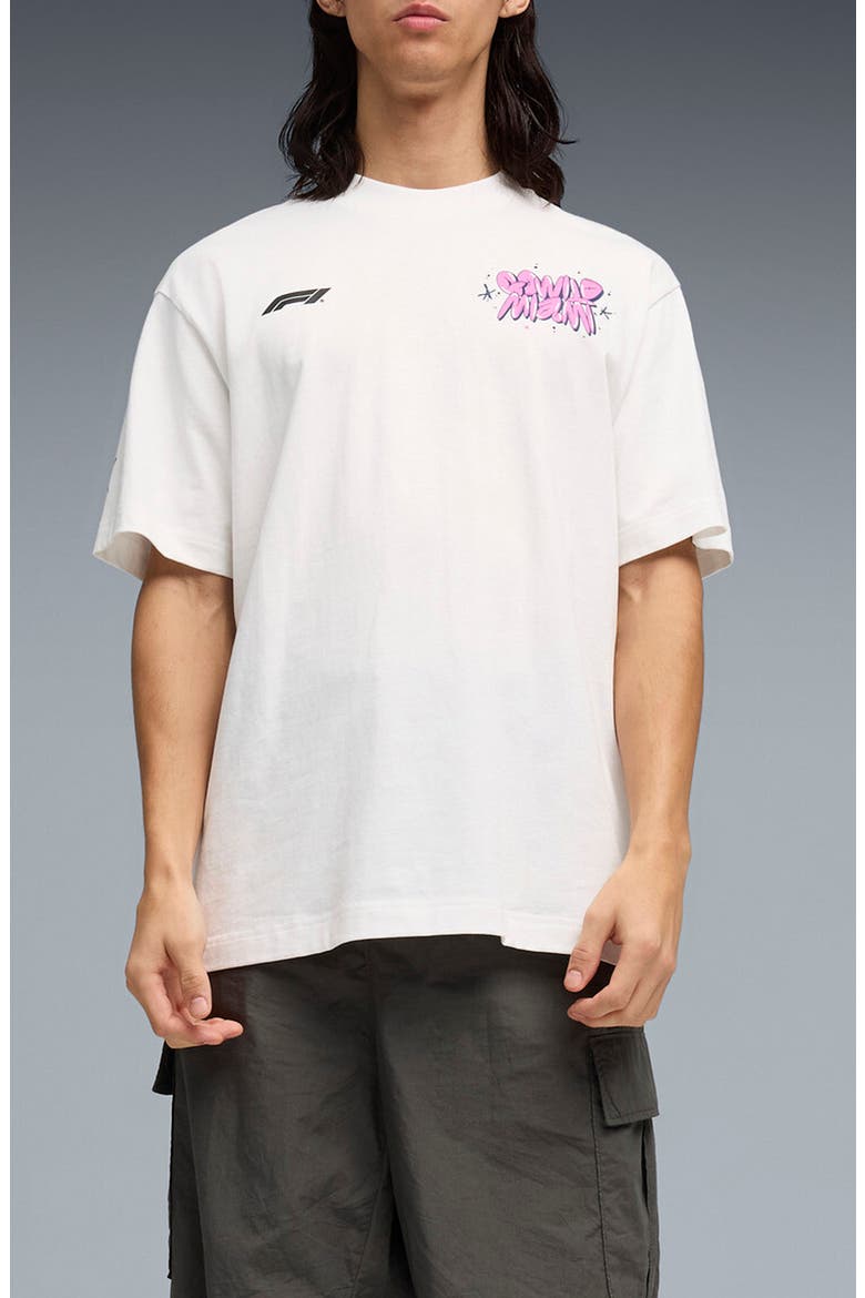 F1 Miami Go Wild Cotton Graphic T-Shirt, Main, color, PUMA WHITE