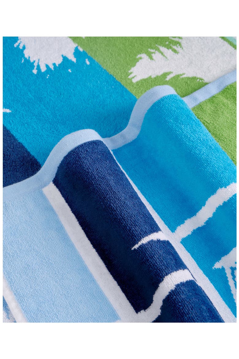 Surf Stripe Cotton Beach Towel, Alternate, color, BLUE