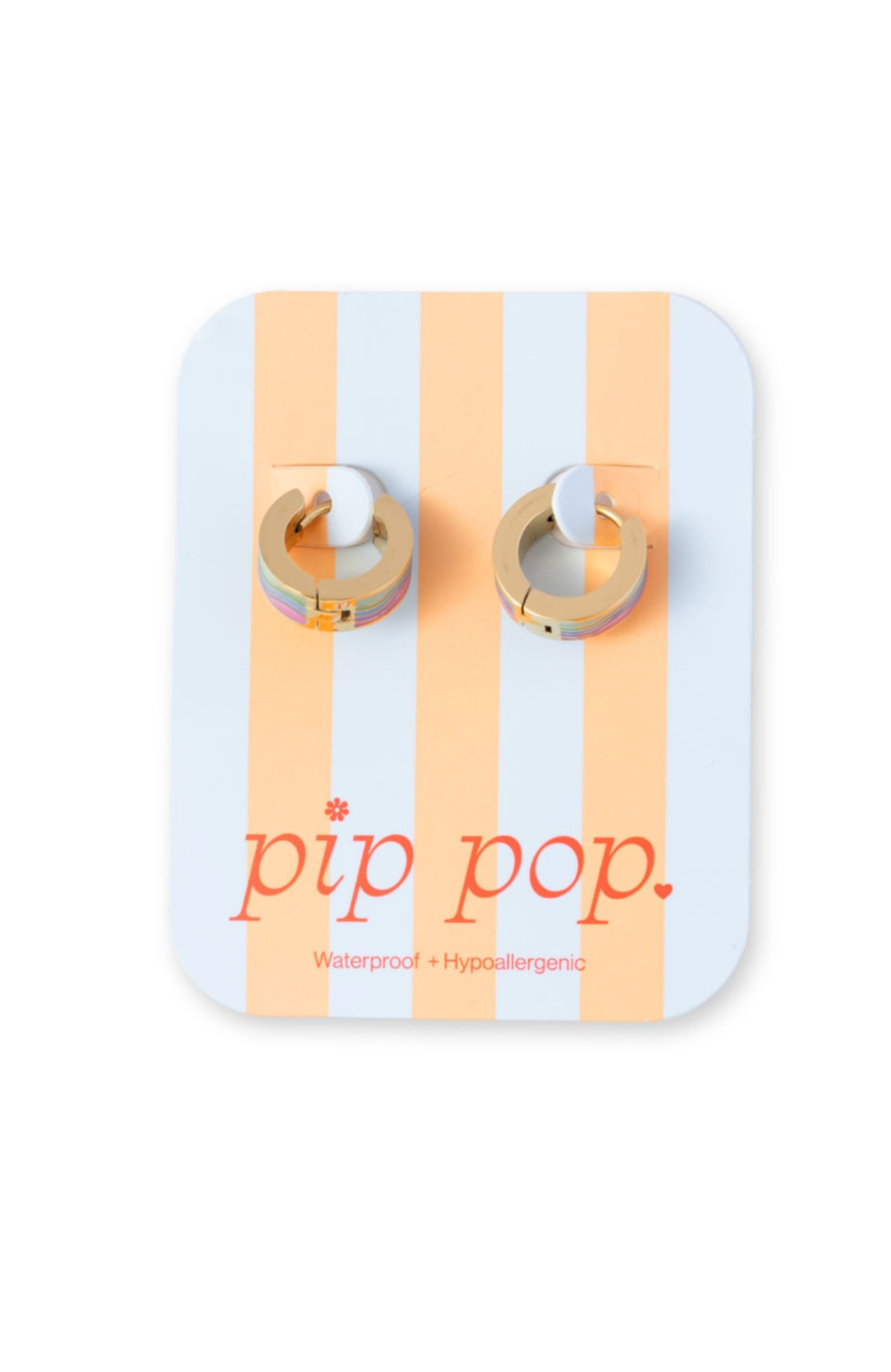 Pip Pop Girls' Pastel Rainbow Hoop Hypoallergenic Earring | Nordstrom